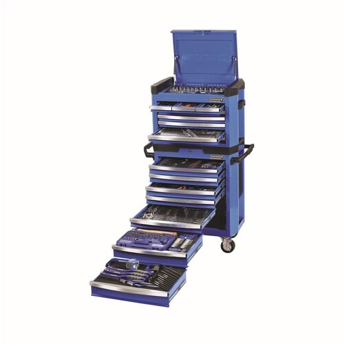KINCROME K1500 IMPERIAL & METRIC 15 DRAWER ELECTRIC BLUE™ CONTOUR® TOOL WORKSHOP 472 PIECE 1/4, 3/8 & 1/2" DRIVE main image