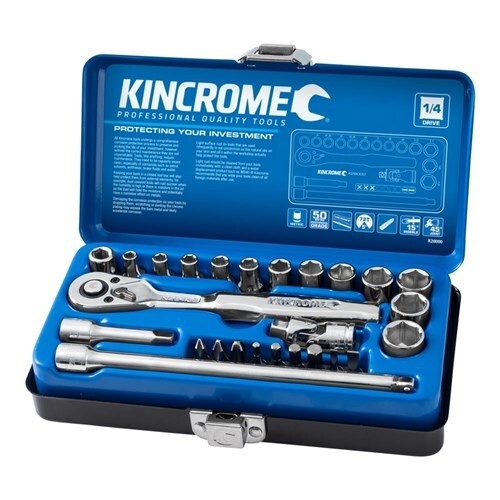 Socket Set 26 Piece 1/4" Drive - Metric Kincrome K28000