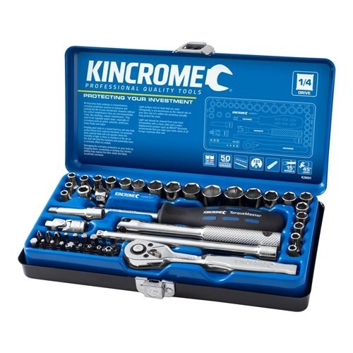 Socket Set 48 Piece 1/4" Drive - Metric & Imperial kincrome K28001