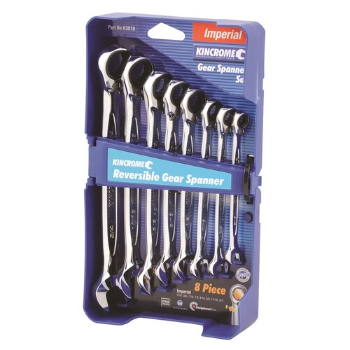 Combination Gear Spanner Set 8 Piece Imperial Reversible Kincrome K3018 main image