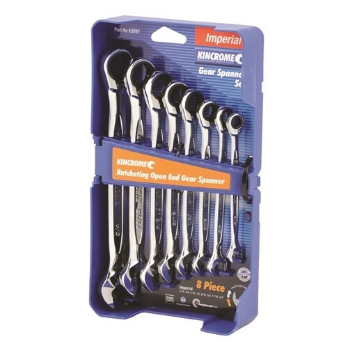 Combination Ratcheting Open End Gear Spanner Set Kincrome K3097