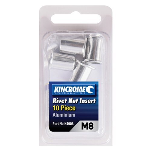 Rivet Nut Insert M8 (Aluminium) - 10 Pack Kincrome K4908