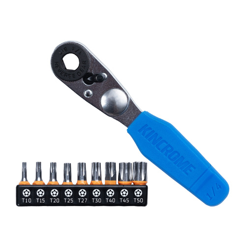Mini Ratchet 5 Point Tamperproof Torx Bit Set 10 Piece Kincrome K5034