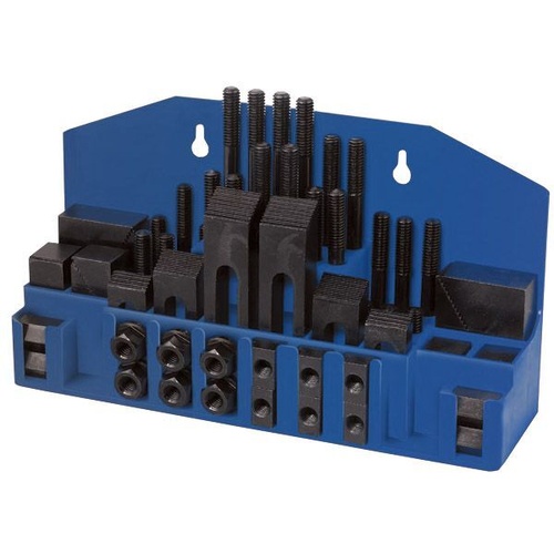 T-Slot Clamp Kit 52 Piece Plastic Rack  9/16” T-Slot 1/2” UNC Thread ITM KKCLAMPKIT-9/16