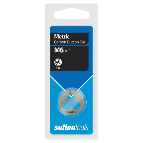 Carbon Button Die M400 M 6x1.0 TCA 1 OD Sutton Tools M4000600