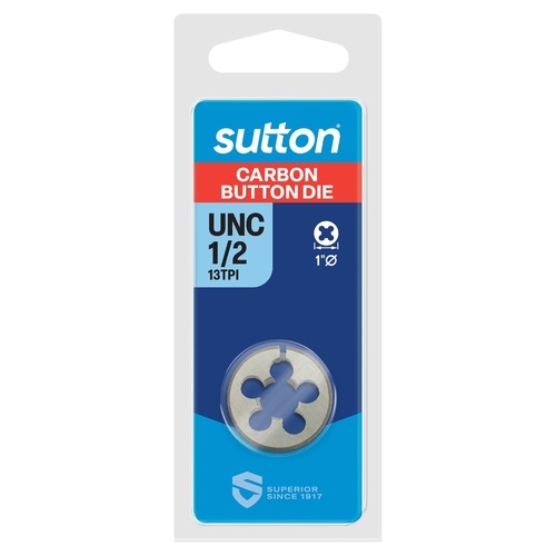UNC Button Die M412 1/2-13 TPI Sutton M4121270