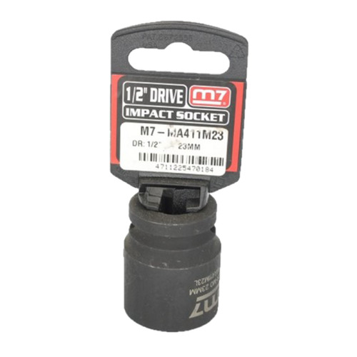 Impact Socket With Hang Tab 1/2" Drive 6 Point 23mm M7 M7-MA411M23