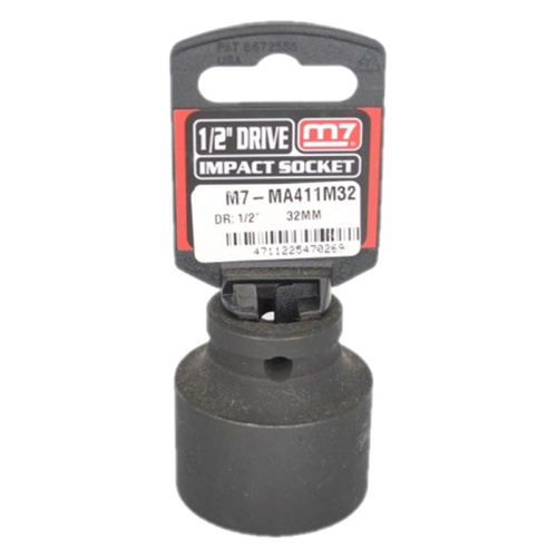 M7 Impact Socket With Hang Tab 1/2" DR 6 Point 32MM M7-MA411M32 main image