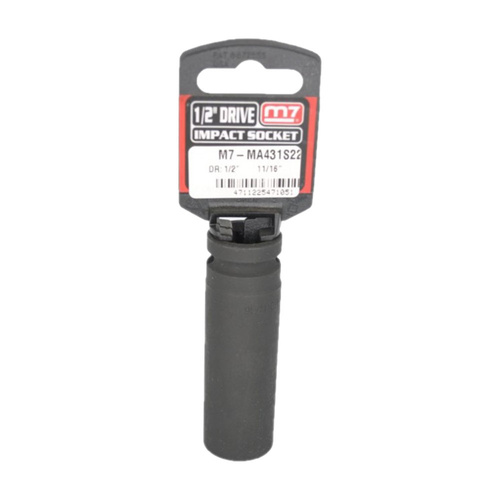 Impact Socket 1/2" DR 6 Point 11/16 M7 M7-MA411S22