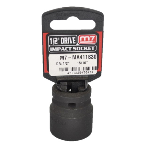 Impact Socket 1/2" DR 6 Point 15/16 M7 M7-MA411S30