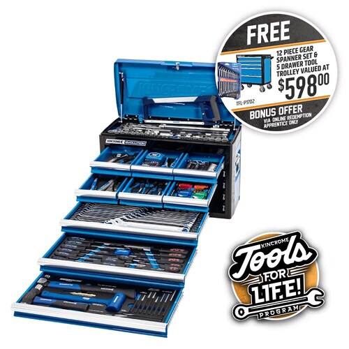 Evolution Tool Chest 9 Drawer  225 Piece 1/4, 3/8 & 1/2" Drive Kincrome P1702