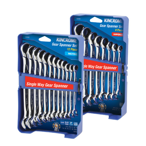 Single Way Gear Spanner Bundle 20 Piece K3102 & K3101 Kincrome P3013