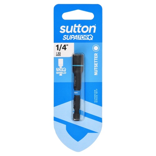 Nutsetter Bit S230 Supa TORQ Magnetic 1/4in 65mm 1Pk Sutton Tools S230H01CA