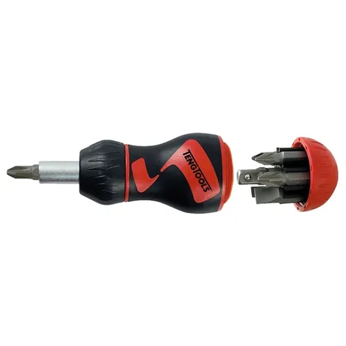 Megadr. Stubby Ratchet Bits Driver 8-Piece Teng Tools TE-MDR908S