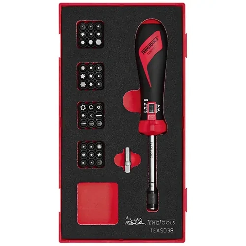1/4" Dr. Torque Screwdriver set 1-5NM 38-Piece EVA-TEA-TRA Teng Tools TE-TEASD38
