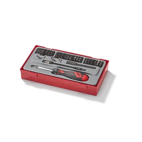 MD Ratchet Screwdriver Bits Set - TC-Tray 74-Piece Teng Tools TR-TTMD74