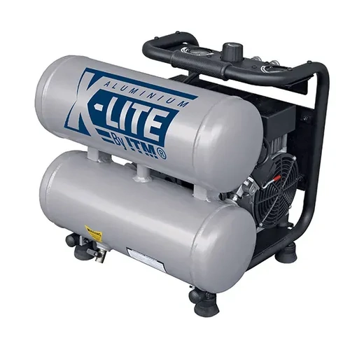 X-Lite Air Compressor Silent 2Hp Aluminium Twin Tank 16L Fad 125l/Min ITM TM350-20016
