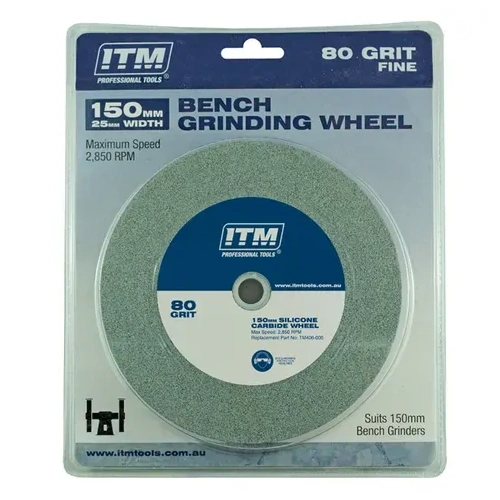 GRINDING WHEEL 150 X 25MM, 80 GRIT FINE ITM TM406-005