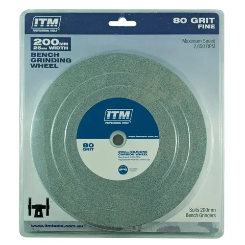GRINDING WHEEL 200 X 25MM, 80 GRIT FINE ITM TM406-006