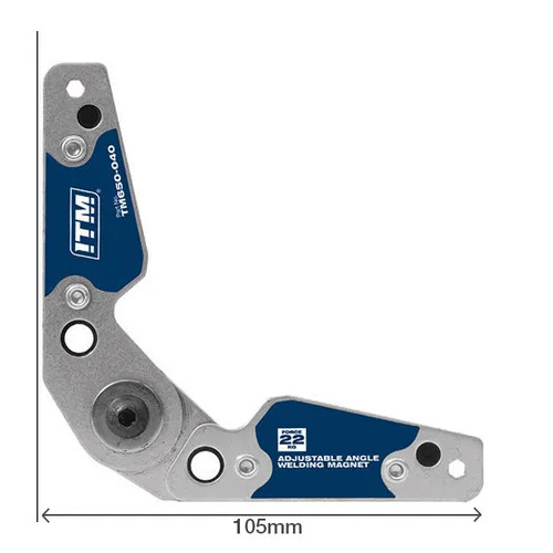 Inside & Outside Adjustable Angle Welding Magnet, 22KGS Force, 105MM, 20° TO 200°, Powerful NDFEB Magnet ITM TM650-040