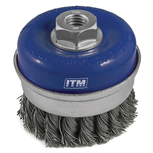 Twist Knot Cup Brush Steel 100mm With Band ITM TM7001-100 main image