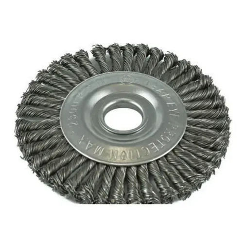 Twist Knot Pipeline Wheel Brush Steel 125mm, 22.2mm Bore ITM TM7004-125