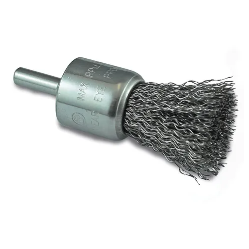 Crimp Wire End Brush 25mm 1/4" Hex Shark ITM TM7021-025