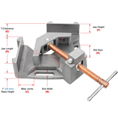 2 Axis Welding Clamp 95mm Mitre Joint WAC35D