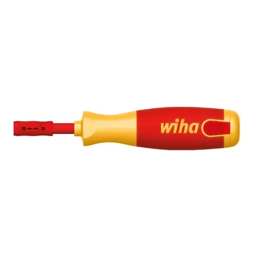 Screwdriver With Bit Magazine Liftup Electric, Phillips, PlusMinus/Pozidriv, Slotted With 6 Slimbits VDE 1000V Insulated WIHA WH-38613