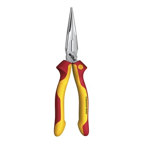 200mm Needle Nose Pliers, Professional Electricians, Straight VDE 1000V Insulated WIHA WH-40829